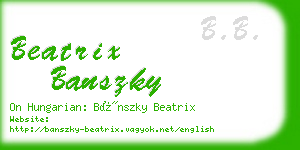 beatrix banszky business card